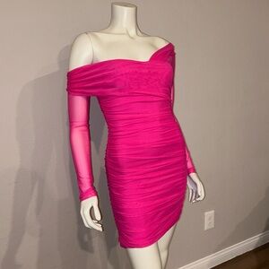 Sheer Pink Mini Dress